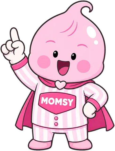 Maskot Momsy menunjuk